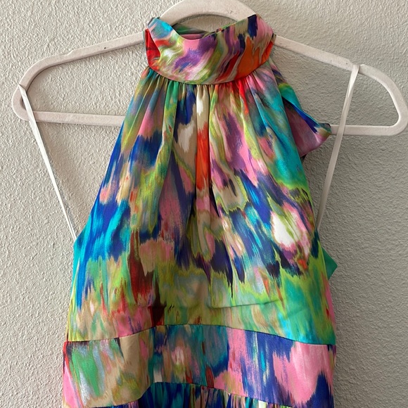RED Saks Fifth Avenue Halter Colorful Dress - Picture 4 of 9